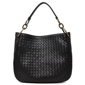 Bottega Veneta Business Bag Leather Black Shoulder Bag